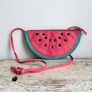 Kids Watermelon Slice Crossbody Bag Pink Green Fruit Purse NB172119